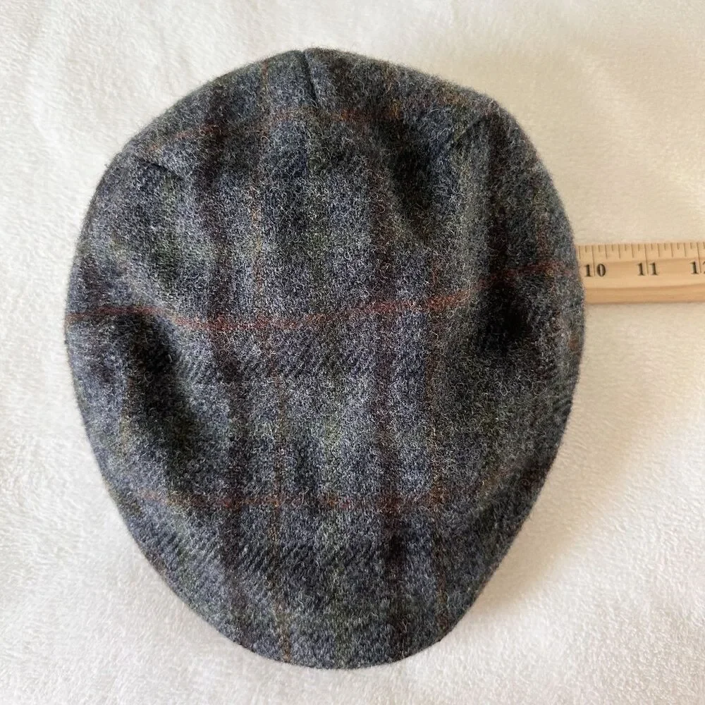 Failsworth Harris Tweed Wool Flat Cap Wool Newsboy Hat Scotland Plaid Mens